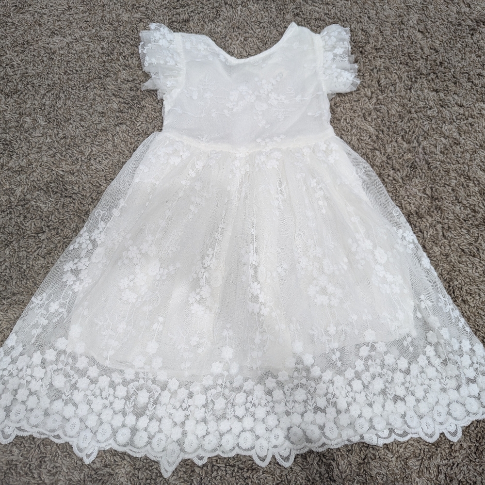 Beautiful 4t boutique lace dress spring Easter birthday